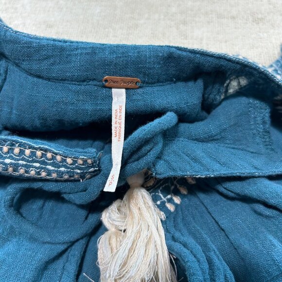 Free People Women's SZ Small Dreamweaver Embroidered Tunic Mini Dress - Picture 8 of 11